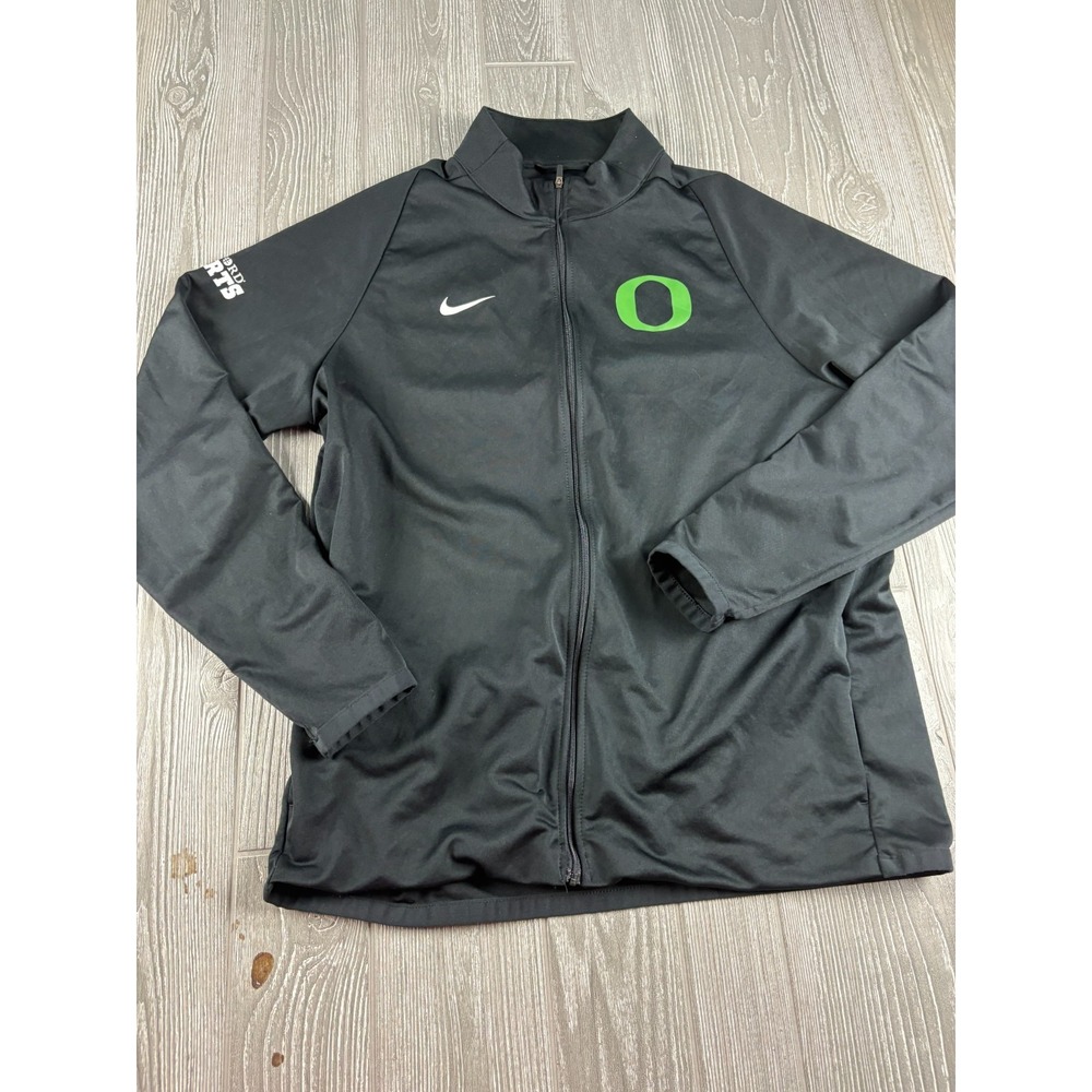 Nike University of Oregon Ducks Dri-Fit Full Zip Jacket Black Mens Large